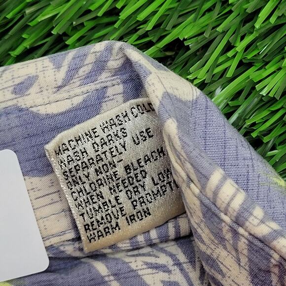 Campia Moda Hawaiian Floral Shirt XL 24x29 Purple Summer AOP - Picture 6 of 13